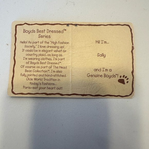 2006 Boyds Bear * Bear of the Month* Sally Autumn large L/E Doll 919872 - Picture 6 of 6